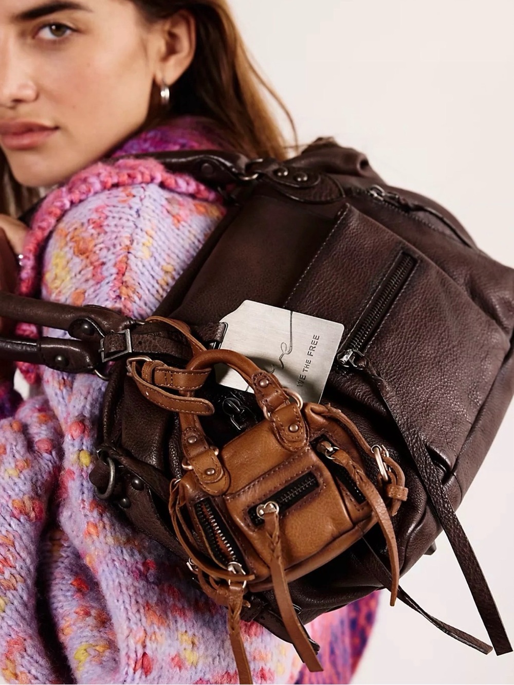 We The Free Micro Emerson Mini Bag🔥Saddle• New with tags! - Picture 2 of 15